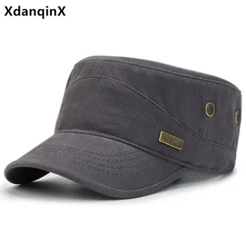 משלוח חינם גברים שטוח כובע Snapback כובע מזדמן תכליתי כותנה צבאי כובעים לגברים רשת לנשימה ספורט קאפ ארבע עונות