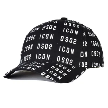 DSQ קיץ סגנון חדש dsq סמל מותג הגברים 100% כותנה מצחייה מתכווננת כובע כובע בייסבול מכתב מותג גברים כובע שחור כחול