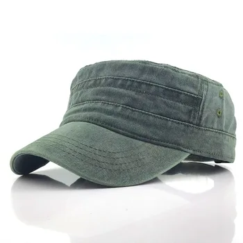 שטף כותנה שטוח כובע מתכוונן צבאי כובעי גברים נשים צוער צבא קאפ עיצוב ייחודי וינטג ' ארבע עונות מזדמנים נשים הכובע