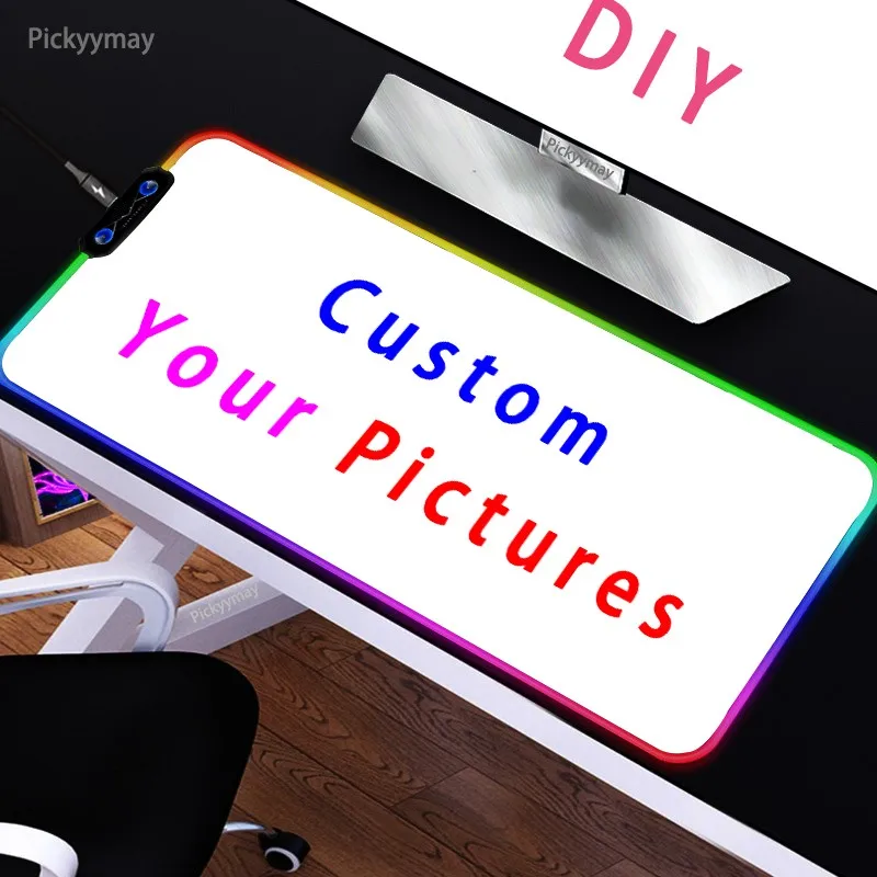 DIY מותאם אישית משטח עכבר RGB משחקים גדולים העכבר שטיח גדול מקלדת אנימה המחשב Mousepad XXL גיימר השולחן שחק מאט, עם תאורה אחורית . ' - ' . 0