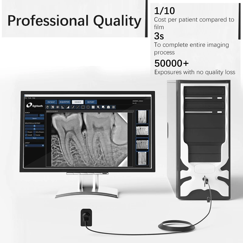 Eighteeth NanoPix שיניים דיגיטלית חיישן נייד תמונת המכונה מערכת וטרינרית חיישנים, מערכות יחידות רנטגן כלים . ' - ' . 4