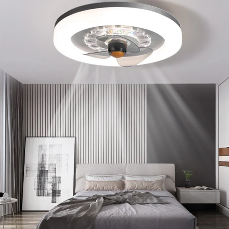 LED מודרנית מאוורר תקרה אור כפול מעגל שליטה מרחוק אוהד מנורות חדר שינה סלון חדר לימוד האסתטי גופי תאורה . ' - ' . 2