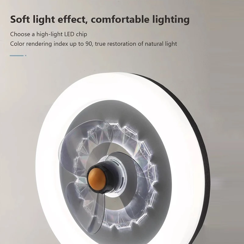 LED מודרנית מאוורר תקרה אור כפול מעגל שליטה מרחוק אוהד מנורות חדר שינה סלון חדר לימוד האסתטי גופי תאורה . ' - ' . 5