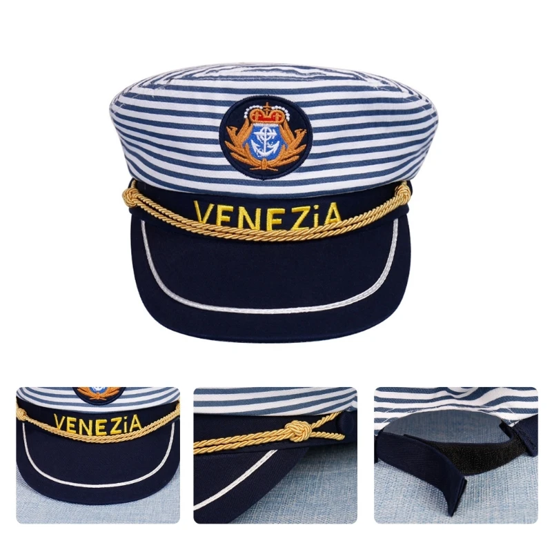 M2EA קפטן כובעים מלח תחפושת אביזר המסכות קישוטים אלגנטיים להתלבש נושא מסיבת מועדון הלילה . ' - ' . 1
