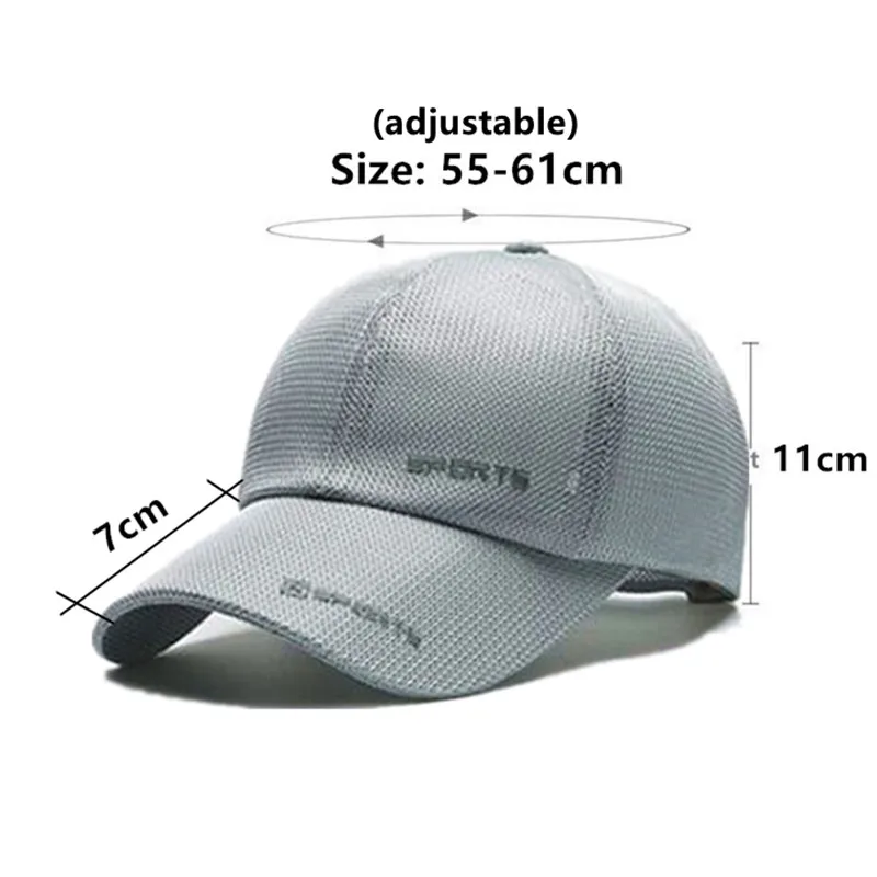 Snapback כובע חדש קיץ לנשימה רשת כובע בייסבול של גברים כובעים, קרם הגנה חוף כובעי נשים כובע מחנאות, דיג כובע גולף קאפ . ' - ' . 5