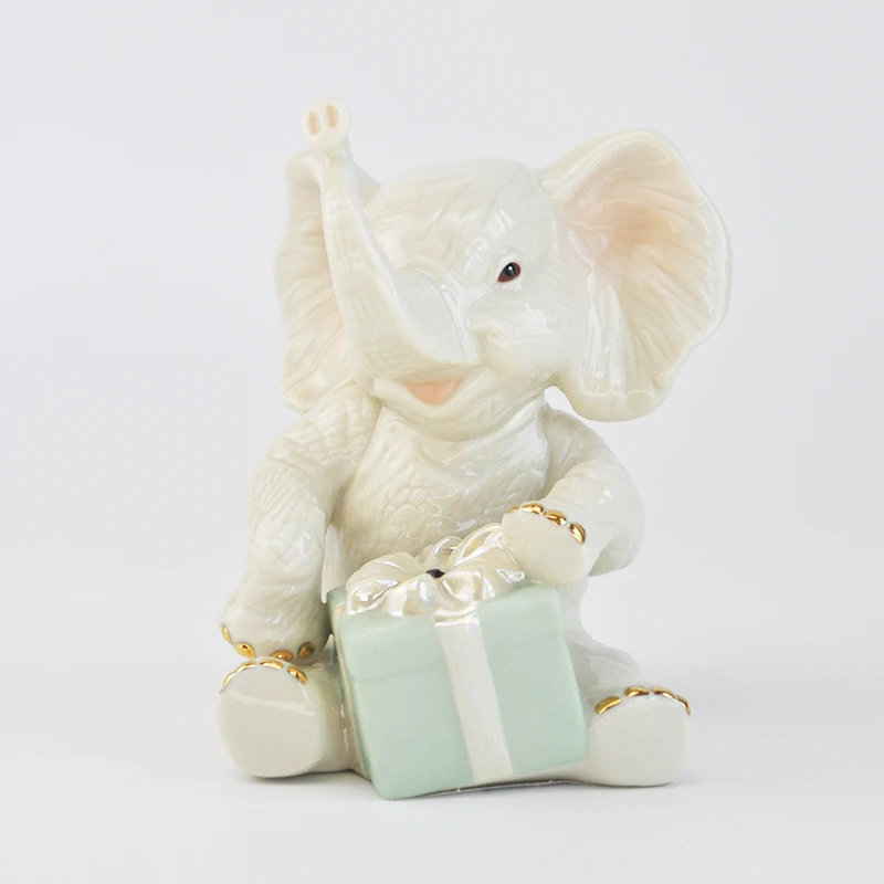 TingKe בסגנון נורדי פיל מחזיק קופסא מתנה קרמיקה קישוט יצירתי הביתה חדר ילדים קישוט יום הולדת מתנה לחג המולד . ' - ' . 2