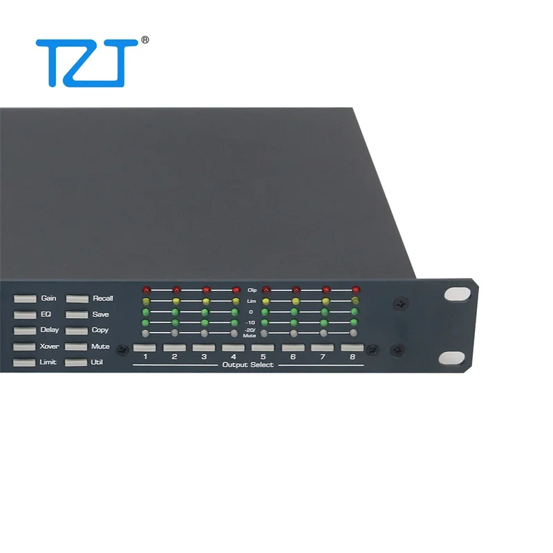 TZT 4.8 SP 110V/220V דיגיטלי DSP Audio Processor התוכנה המקורית 4 קלט 8 פלט מקצועי, מערכת סאונד . ' - ' . 1
