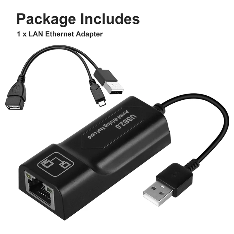 USB 2.0 RJ45 רשת מתאם כרטיס מתאם עבור אמזון אש TV3 או מקל GEN 2 או 2 לעצור את המאגר . ' - ' . 3