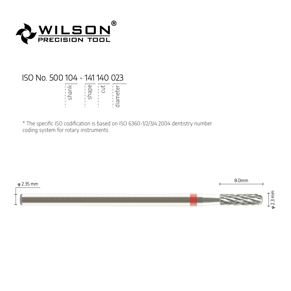 WilsonDental 5000203 טונגסטן קרביד שיניים Burs עבור חיתוך מתכת/אקריליק . ' - ' . 3