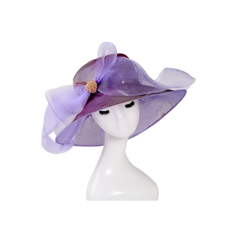 אופנה אישיות אורגנזה שטוח כובע מעולה אלגנטי בסגנון בריטי אירועים המגבעת נשים הנסיעה של קרם הגנה כובע המצחייה . ' - ' . 5