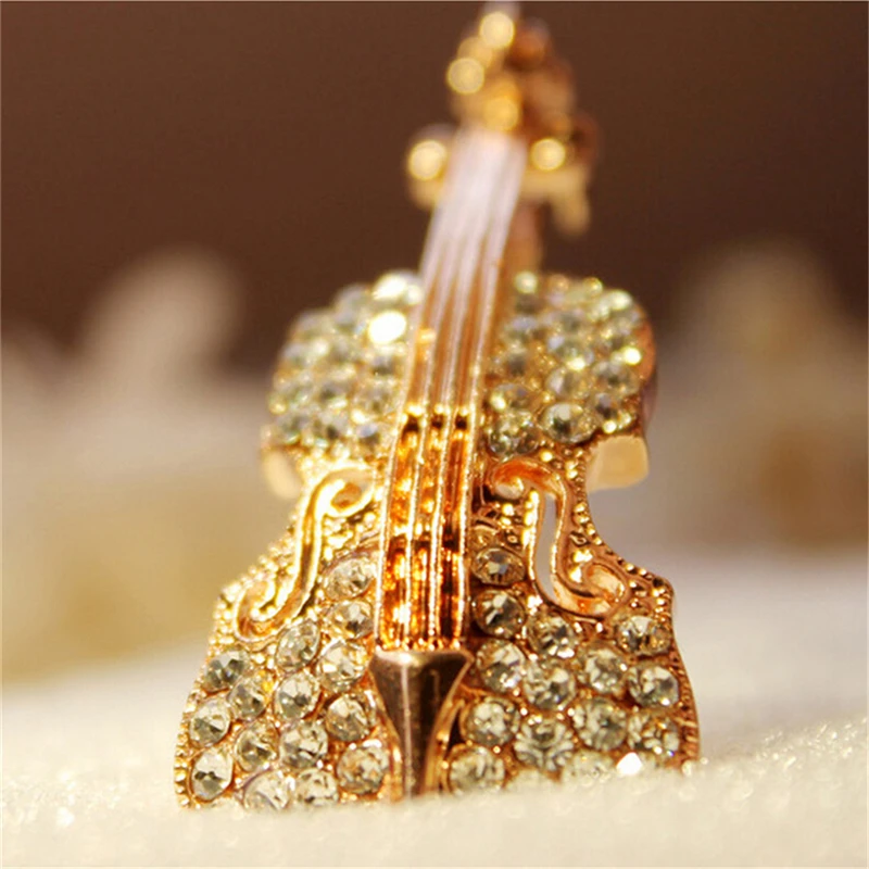 אופנה נשים סיכות פאנק אישיות סיכות יהלומים מלאכותיים גביש כינור סיכות סיכת תכשיטים, אביזרי נוי . ' - ' . 3
