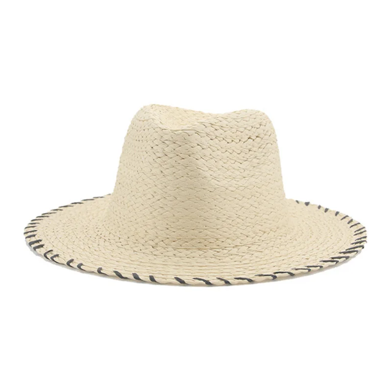 אופנה קש כובע השמש בקיץ כובעי פנמה לגברים נשים החוף הגנה מפני השמש בנות הג ' אז כובעי סומבררו דה Mujer . ' - ' . 3