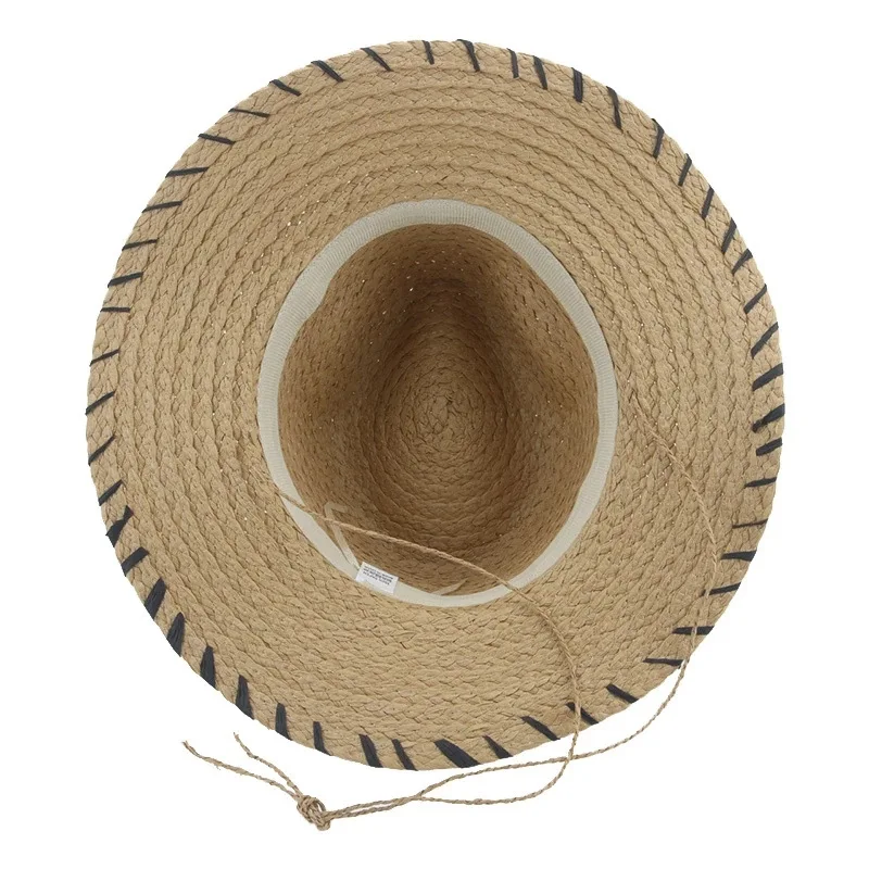 אופנה קש כובע השמש בקיץ כובעי פנמה לגברים נשים החוף הגנה מפני השמש בנות הג ' אז כובעי סומבררו דה Mujer . ' - ' . 5