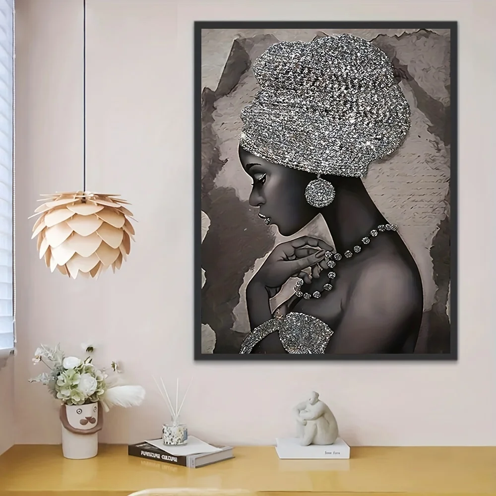 אפריקה נשים עיצוב חדר דקורטיביים תמונות על הקיר בסלון קישוט פוסטר Quadro הביתה קישוט אמנות בד . ' - ' . 0