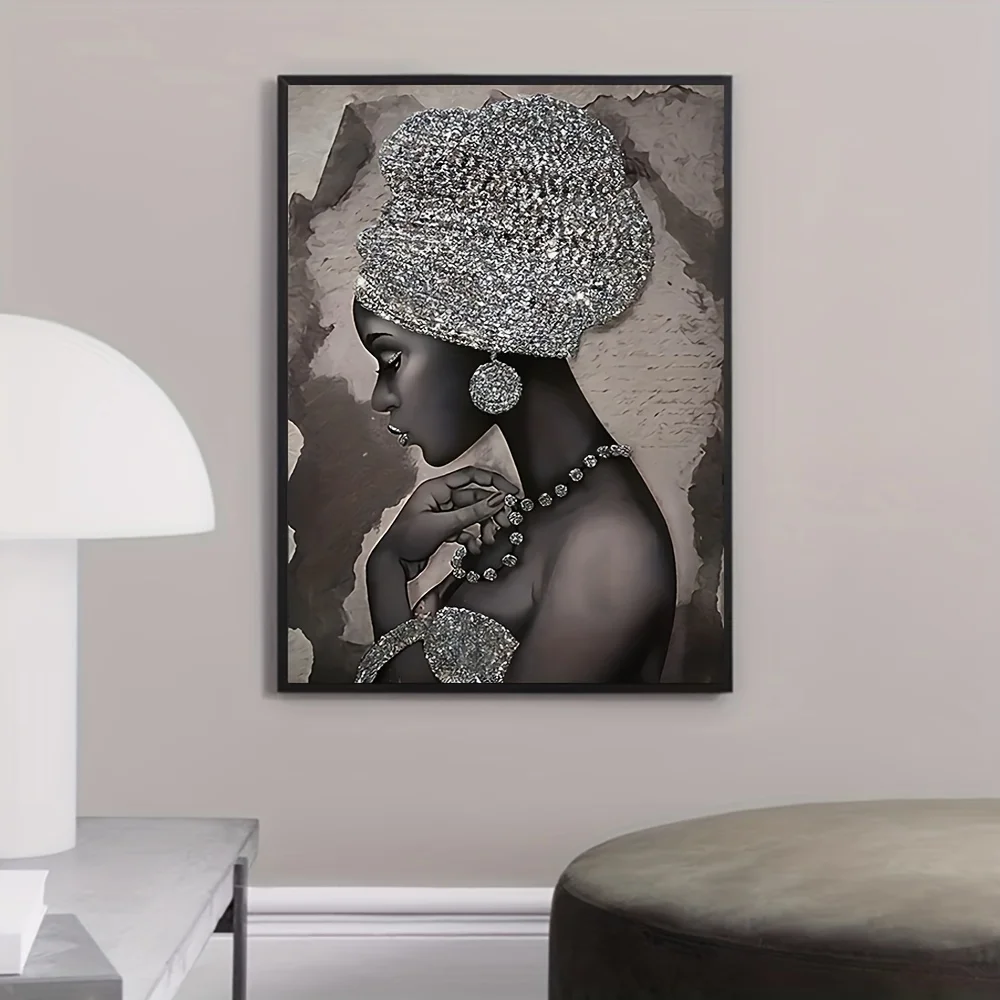 אפריקה נשים עיצוב חדר דקורטיביים תמונות על הקיר בסלון קישוט פוסטר Quadro הביתה קישוט אמנות בד . ' - ' . 1