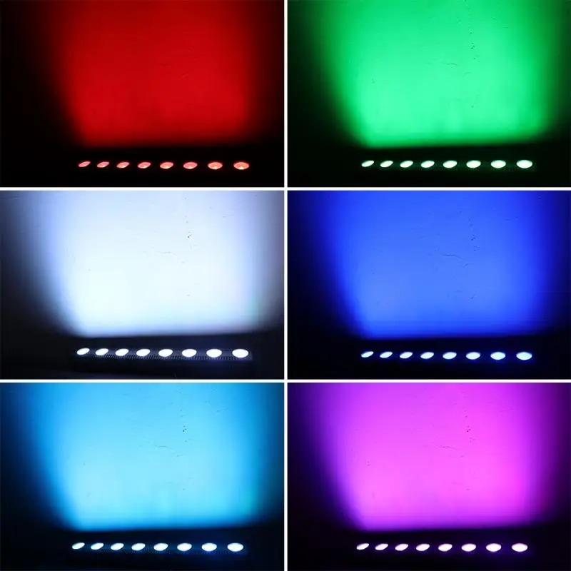 חדש 8 LED הבמה אור RGBW 4IN1 DMX קיר לשטוף מנורת דיסקו DJ למסיבה השפעה על ריקוד בר החג חתונה חג המולד לקשט את ליל כל הקדושים . ' - ' . 5