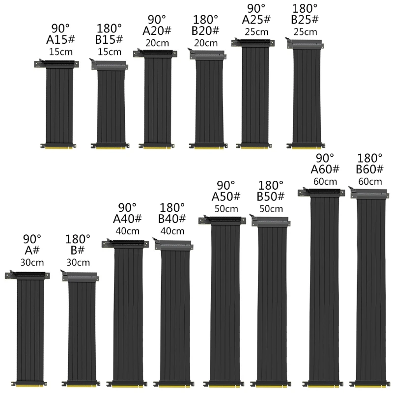 מהירות מלאה 3.0 PCIE X16 קמה בכבלים, כרטיס מסך הארכת כבל PCI Express קמה מוגן Extender עם antijam עבור GPU AXYB . ' - ' . 1