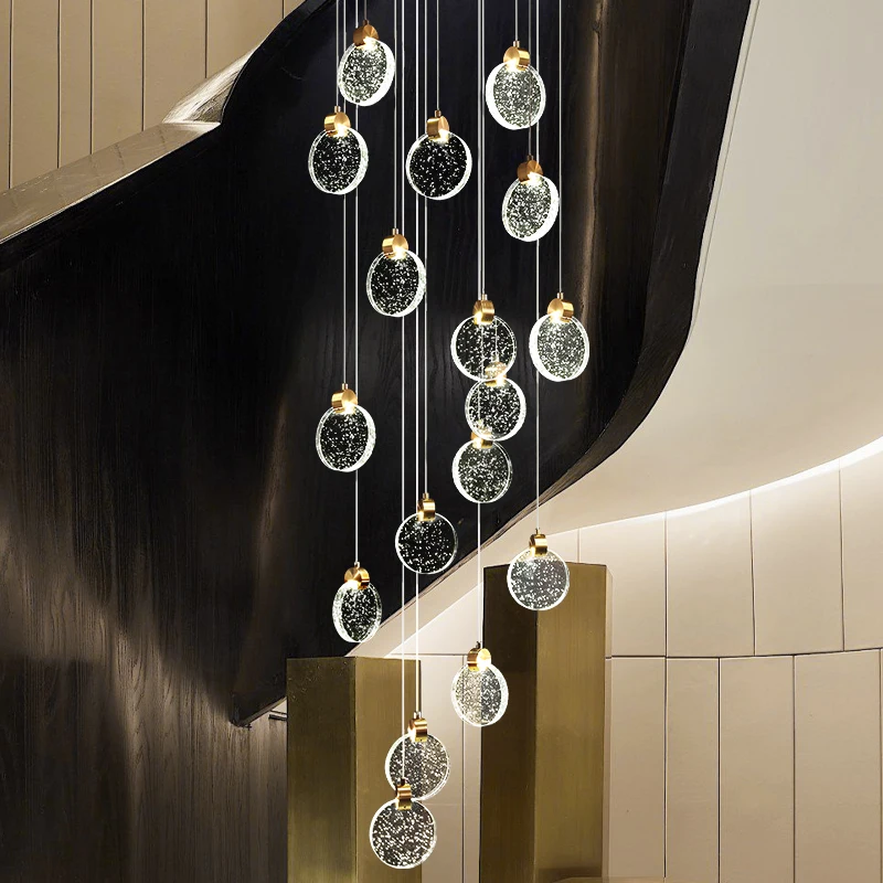 מודרני LED בסלון נברשת זהב/כסף, קריסטל וילה מדרגות קישוט הבית הנורדי מטבח המסעדה נברשת . ' - ' . 0