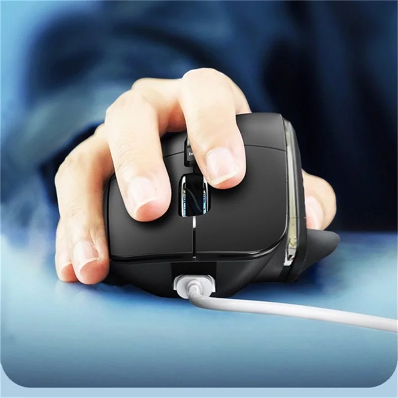 נטענת Bluetooth אלחוטי עכבר ארגונומי 2.4 G אנכי עכברים RGB USB אופטי 6 כפתורים משחקים המשרד Mause עבור מחשב PC . ' - ' . 2