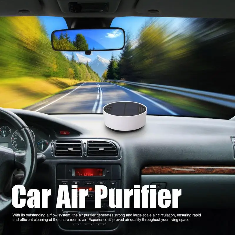 סולארי נייד המכונית מטהר אוויר עם ארומתרפיה, PM2.5 מסנן אנרגית השמש מטהר אוויר עם Ionizer על הפנים המכונית . ' - ' . 1
