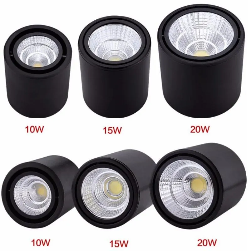 צמודי LED Downlights 10W 15W 20W COB LED ניתן לעמעום תקרה נקודת אור מטבח אמבטיה LED Downlights המנורה AC85-265V . ' - ' . 4