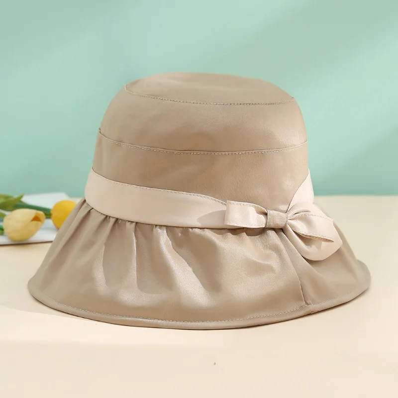 שמש כובעים לנשים השמש בקיץ כובעים אופנה להדפיס כל הרחוב-להתאים קרם הגנה גדולה אפס מקום כובע עניבת פרפר לנשימה הנסיעה הגברת Sunhat . ' - ' . 1