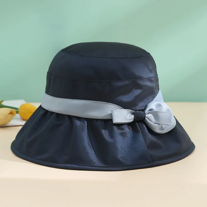 שמש כובעים לנשים השמש בקיץ כובעים אופנה להדפיס כל הרחוב-להתאים קרם הגנה גדולה אפס מקום כובע עניבת פרפר לנשימה הנסיעה הגברת Sunhat . ' - ' . 3