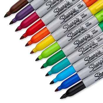 חדש 12/24 מחשבים להגדיר סנפורד טוש שמן סימון עטים טושים בצבעים אמנות עט קבע צבע עט סימון משרד מכשירי כתיבה 1 מ 