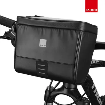 Sahoo נסיעות סדרה 112049 עמיד למים מסך מגע הכידון תיק אופניים רכיבה על אופניים Headstock Pannier סל במפה טלפון המצלמה Storag