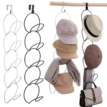 5pcs כובע בייסבול מתלה כובע מחזיק תצוגת דלת ארון הבגדים צעיף מגבת מסביב אחסון מדף הבית ארגונית