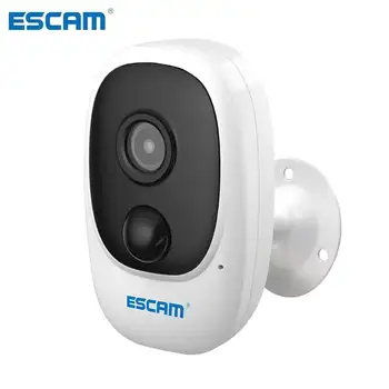 ESCAM G08 1080P אלחוטית סוללה נטענת PIR מצלמת IP פאנל סולארי אודיו כרטיס אחסון ענן האבטחה מקליט וידאו