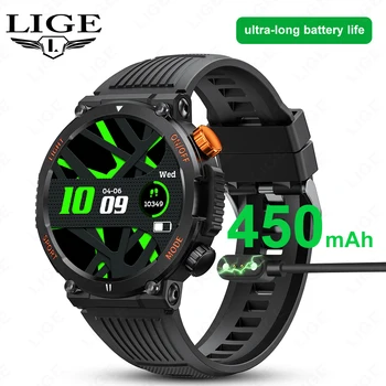 LIGE 2023 Smartwatch שעון חכם עבור אנשים Bluetooth שיחה כושר שעון עבור אנדרואיד ו-iOS טלפונים ספורט פרק כף היד שעונים מסך HD