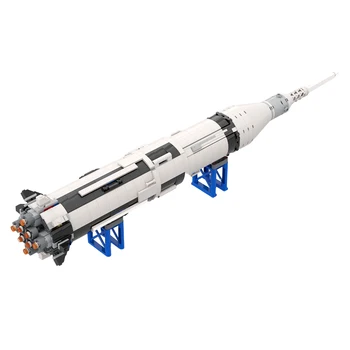 סטורן IB מקום הטיל בניין ערכה החללית אפולו רכב שיגור לווין המוביל לבנים דגם צעצוע DIY ילדים מתנה