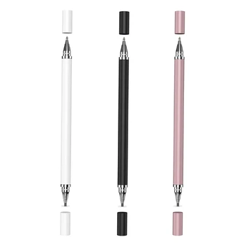 אוניברסלי 2 ב-1 עט ציור לוח עט קיבולי מסך מגע עט עבור iOS אנדרואיד לכתוב בעיפרון אביזר