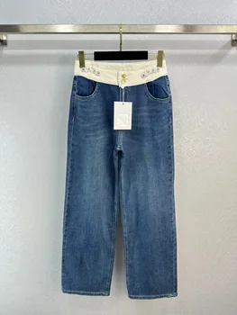 ג ' ינס גבוה המותניים עיצוב באיכות גבוהה אופנה טמפרמנט דק דק פנאי מגוונים 2023 סתיו נשים החדשה של hot