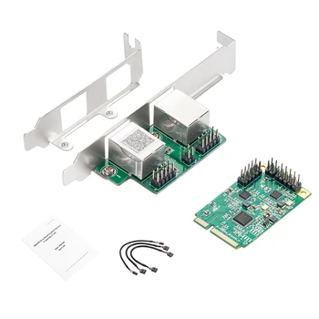 1 חתיכה חדש MINI PCIE כרטיס רשת 10/100/1000Mbps כפולה-Port Gigabit כרטיס רשת