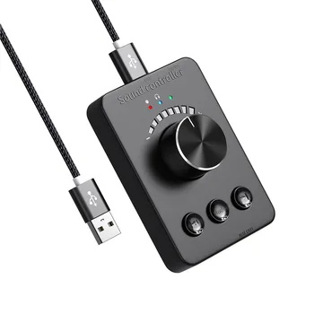 USB כפתור שליטה על עוצמת קול של מולטימדיה, מחשב את עוצמת הרמקול בקר כפתור אחד-מקש השתקה Bluetooth 5.1 עם משחק להשהות לדלג