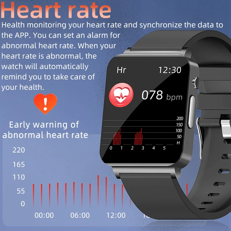 2023 Smartwatch הגלוקוז בדם, א. ק. ג+PPG ניטור לחץ הדם, טמפרטורת גוף שעון חכם עבור גברים, נשים, שעון גשש כושר . ' - ' . 4