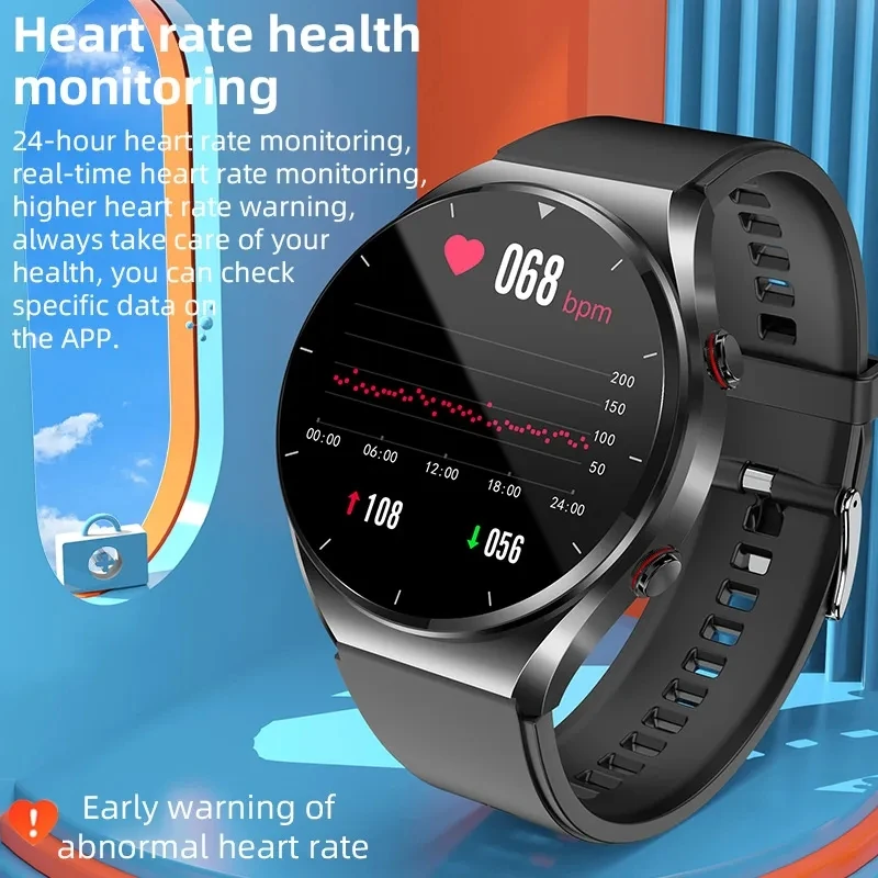 2023 פולשנית חדשה הגלוקוז בדם שעון חכם גברים מלא מסך מגע ספורט כושר שעונים Bluetooth עבור ios אנדרואיד Smartwatch . ' - ' . 1