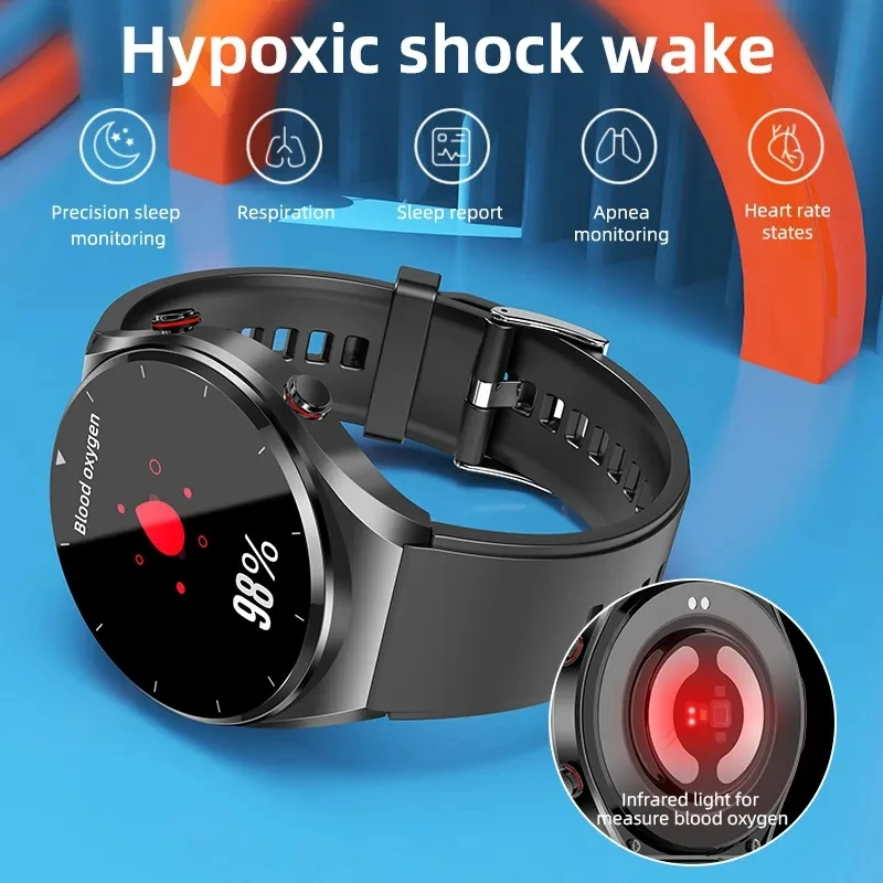 2023 פולשנית חדשה הגלוקוז בדם שעון חכם גברים מלא מסך מגע ספורט כושר שעונים Bluetooth עבור ios אנדרואיד Smartwatch . ' - ' . 2