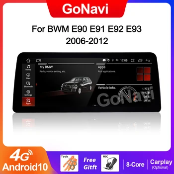 GoNavi 12.3 אינץ ' 8 Core Android 10 מערכת רדיו במכונית לוח עבור ב. מ. וו E90 E91 E92 E93 ה-SIM 4+64GB BT GPS נאבי מולטימדיה Carplay