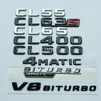 2017 שטוח אותיות סמל מרצדס בנץ C215 C216 קופה CL55 CL63s CL65 AMG CL400 CL500 CL600 V8 BITURBO 4MATIC המטען לוגו