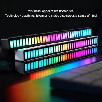 אור LED RGB קול מוסיקה שליטה אורות LED מנורת דיסקו DJ אור בקרת יישום מובנה סוללה עבור מסיבת המכונית לקשט מנורת LED