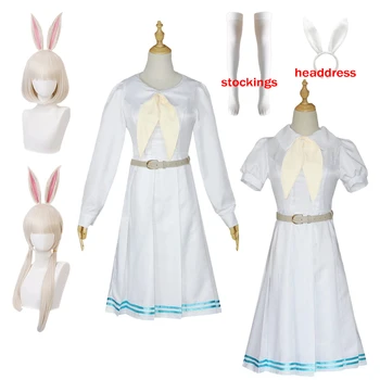 אנימה Beastars הארו קוספליי התלבושת לוליטה השמלה JK המדים הארו הפאה אוזני הארנב הלבן ליל כל הקדושים תחפושות לנשים
