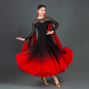 האופנה המודרנית אימון תחפושות של נשים סלוני שמלות תחרות זולות סטנדרטי ואלס, טנגו, ביצועים בגדי הבמה