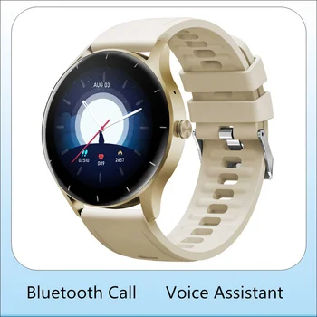 2023 החדש, שעון חכם Bluetooth קורא לנשים הקול עוזר נשימה הדרכה DIY Watchface לחץ דם Smartwatch קוריאנית תמיכה