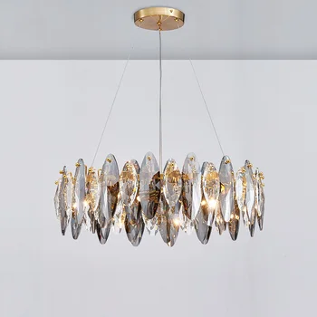 הפוסט-מודרנית אור יוקרה קריסטל נברשת בסלון פשוט אווירה k9 בסגנון נורדי חדר אוכל חדר השינה 2021 נברשת חדשה