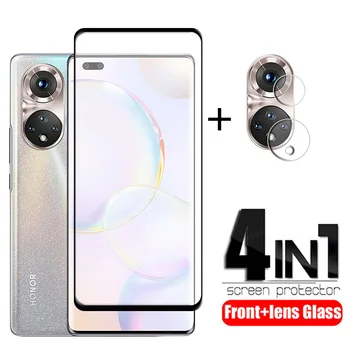 4 ב-1 עבור Huawei הכבוד 50 Pro זכוכית בשביל כבוד 50 Pro מגן זכוכית טלפון סרט HD מסך מגן על כבוד 50 Pro עדשה סרט