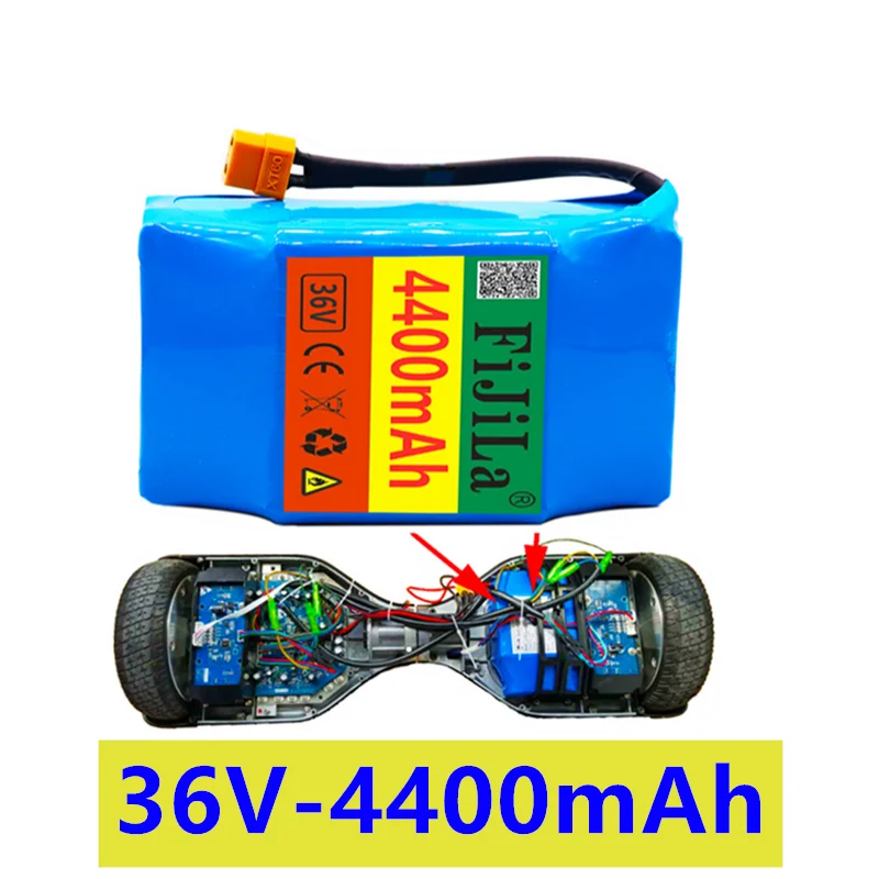 36v 4,4 Ah ליתיום Batterie - 10s2p 4400mAh ליתיום-יון Pack 42V 4400mah רולר טוויסט אוטומטי . ' - ' . 1