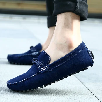 קיץ Mens מקרית נעלי חדש באיכות גבוהה שטוח נעלי גברים להחליק על רכות נהיגה נעליים לנשימה הליכה נעלי מוקסינים